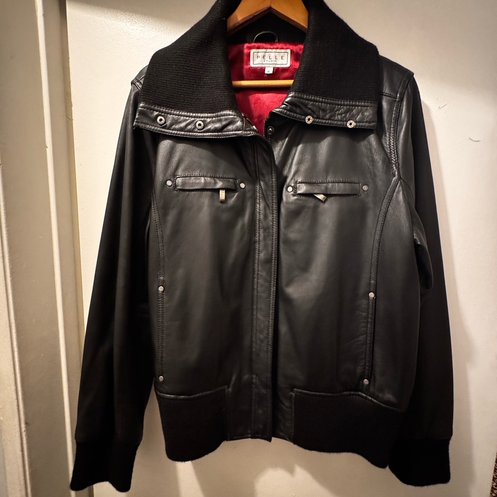Pelle Studio Black Bomber Jacket